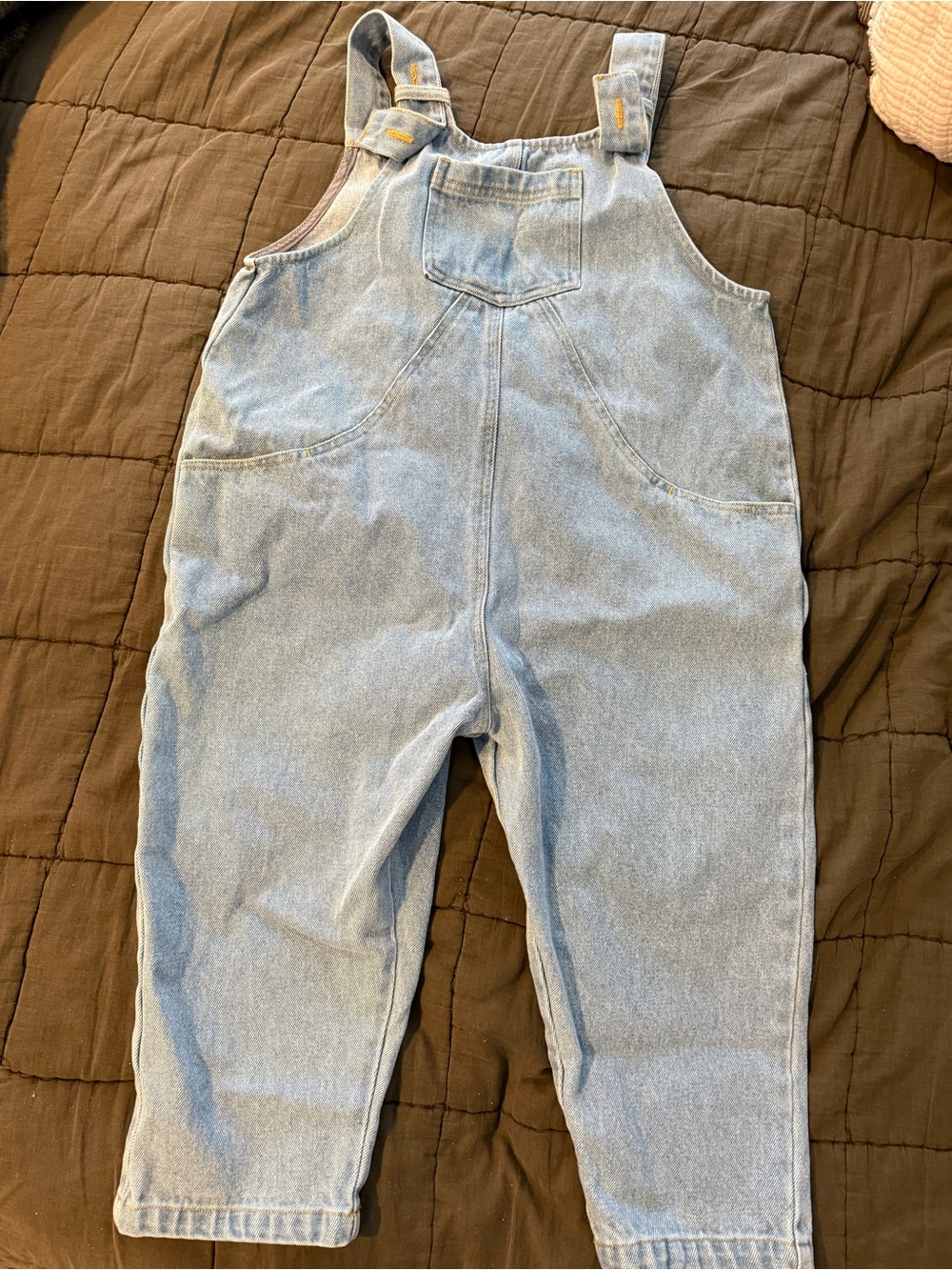 The Simple Folk Light Blue Denim Kids Overalls